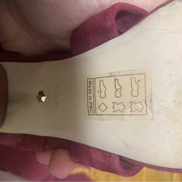 Raye Mia Velvet Sandals in Burgundy - Picture 2 of 4